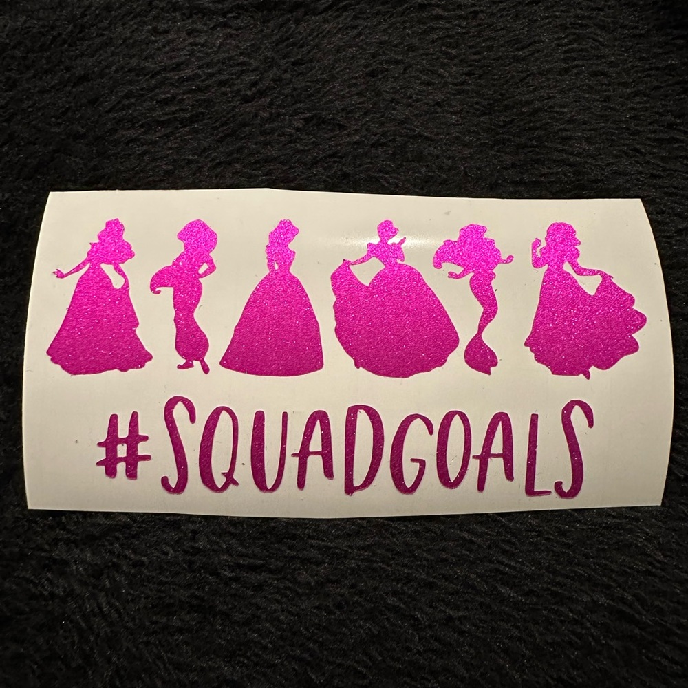 #SquadGoals shimmer pink decal sticker!